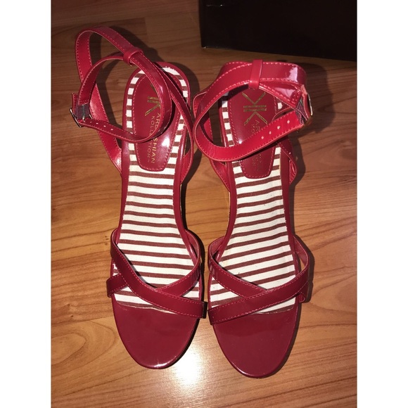 Kardashian Kollection strap wedged sandal - Picture 2 of 4